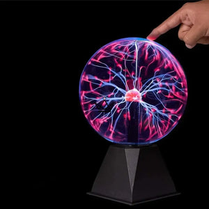 Lampe plasma tactile, boule plasma 10 à 20 cm - FULGUR - ["maj-filtre","Objets Scientifiques"] - Objets Scientifiques - Cadeau, Noël, Anniversaire, Original, Fête des pères, fête des mères - Atelier Atypique