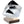 Glass cube storm glass barometer on wooden base - FROST