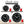 Silent mathematical wall clock with black background - ALGORA