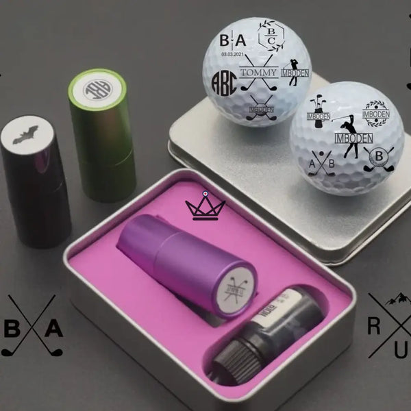 Customizable golf ball stamp, monogram or logo — PAR – 10/12