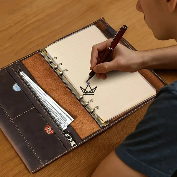 Customizable A5 Leather Notebook Organizer - WINKO TRAVELER