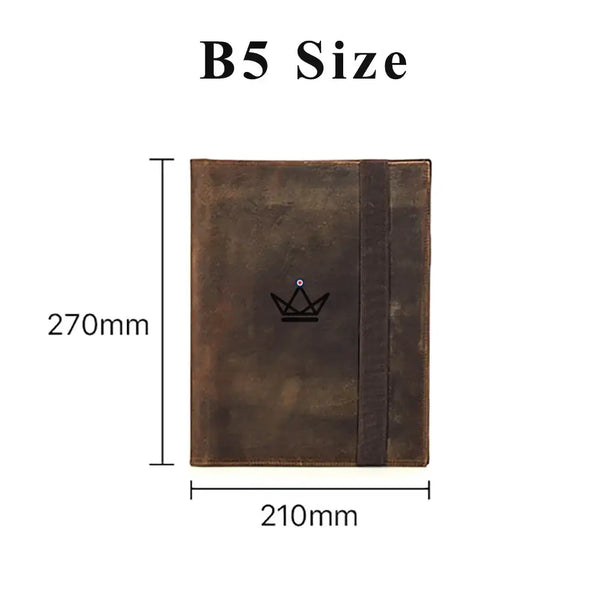 Customizable Leather Document Holder - A5 / B5 Tablet & Notebook - VOYAGEUR Folio