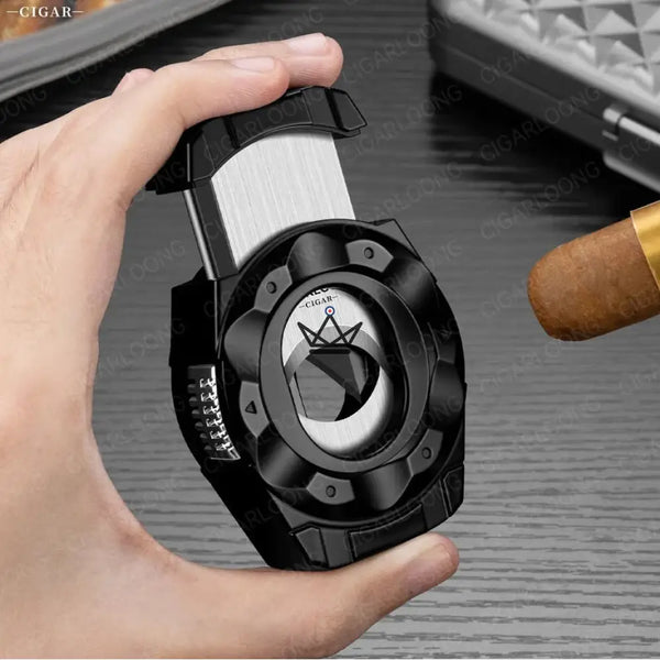 4-in-1 Stainless Steel Cigar Cutter - CALIBRIUM