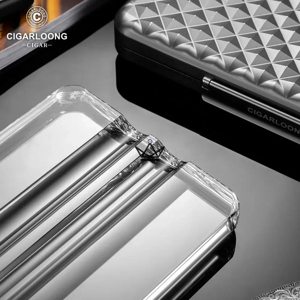 Cendrier cigare en verre transparent - Crystal Duo