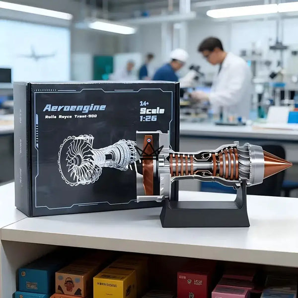 Cutaway turbofan aircraft engine model, 3D kit - AEROS