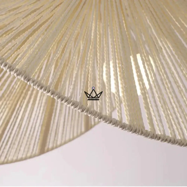 FOLIA Pendant Lamp — Hand-Woven Rattan, Leaf Shape