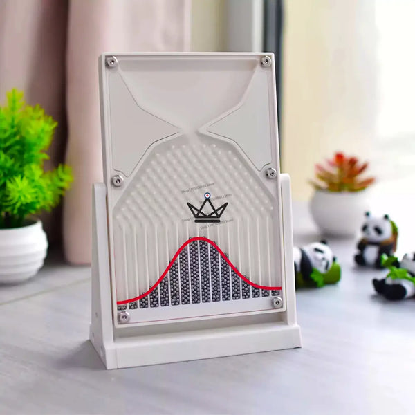 Galton board normal distribution, mathematical desk object - QUINCUNX