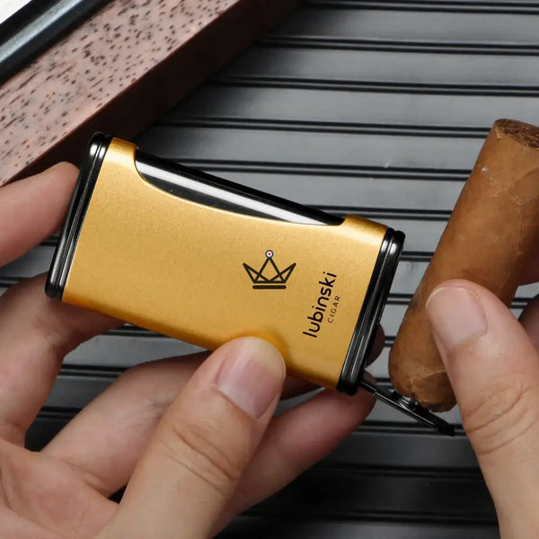 Deluxe Torch Lighter &amp; Cigar Cutter Pack - Apollo King