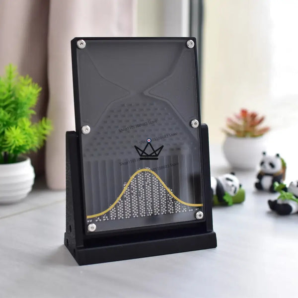 Galton board normal distribution, mathematical desk object - QUINCUNX