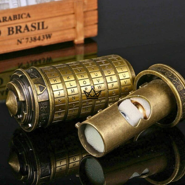 Cryptex Da Vinci – Coffre à message codé en bronze