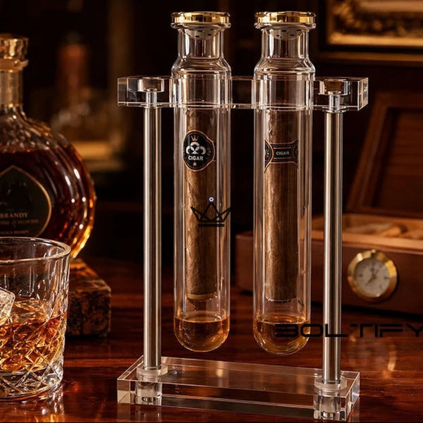 Infuseur à Cigare Double Tube Verre Hygromètre - INFUSIO TWIN