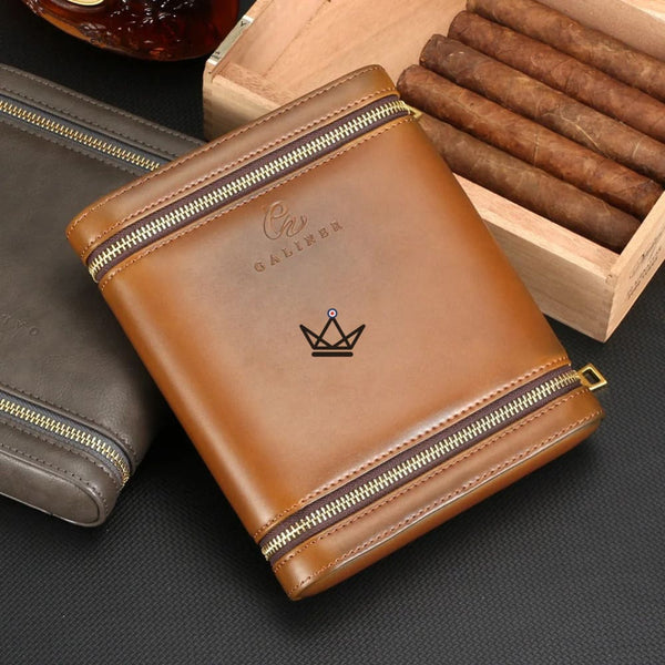 ZIPY leather travel case - 6 cigars