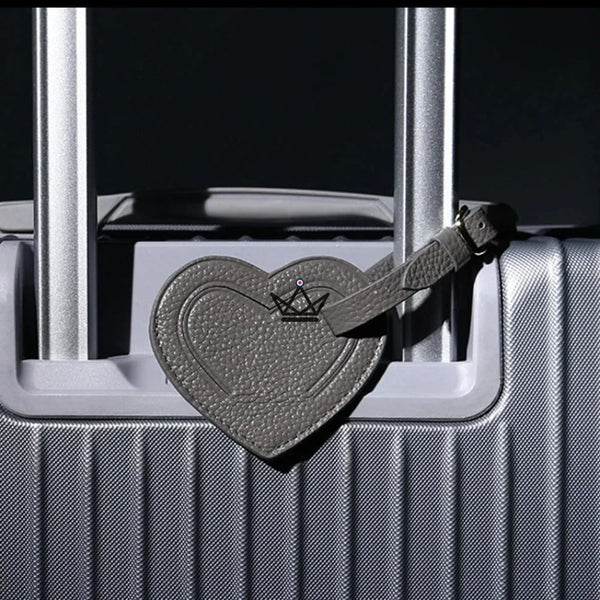 Personalisierbarer Gepäckanhänger aus Leder – Voyageur-Wappen