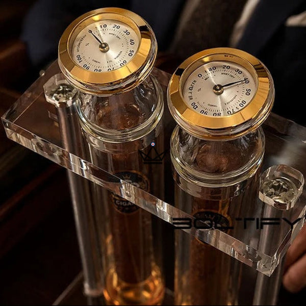 Infuseur à Cigare Double Tube Verre Hygromètre - INFUSIO TWIN
