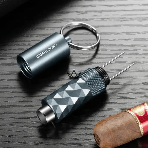 Diamond-faceted cigar punch keychain, 5 colors — FACETTE – 10/21