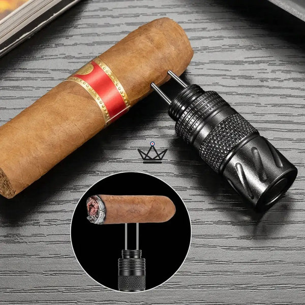 3-in-1 cigar punch keychain with hidden needle — VIGIE – 8/20