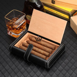 Etui de voyage cuir 4 cigares - HUTCH -  - Etui à cigare Out - Cadeau, Noël, Anniversaire, Original - Atelier Atypique