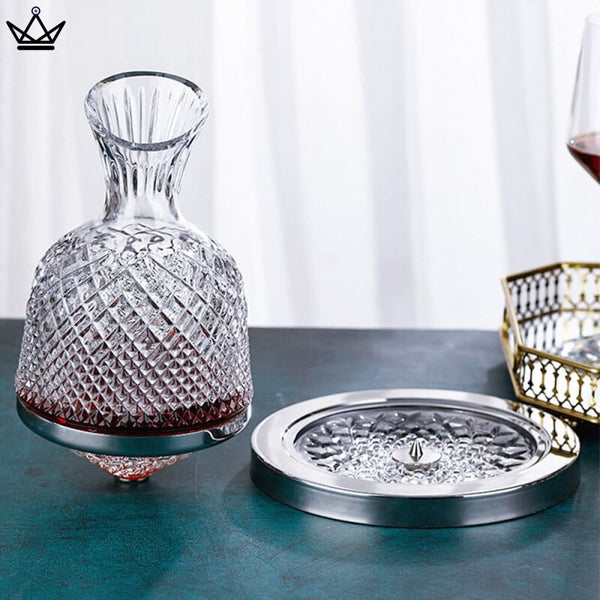 Carafe à vin de luxe, rotative à 360 degrés, diamant sculpté à la main,  Creative Spin