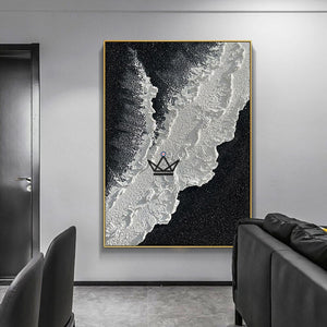 Peinture à l'huile sur toile XXL - Abstraction ondulante - [] - toile - Cadeau, Noël, Anniversaire, Original, Fête des pères, fête des mères - Atelier Atypique