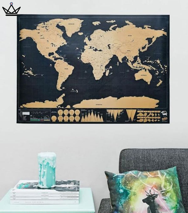 Carte du monde à gratter - 82.5 x 59.4 cm - Atelier Atypique