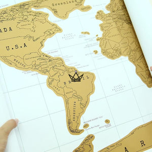 Carte du monde à gratter - Vintage 88 x 52 cm - ["Objets Scientifiques"] - Objets Scientifiques - Cadeau, Noël, Anniversaire, Original, Fête des pères, fête des mères - Atelier Atypique