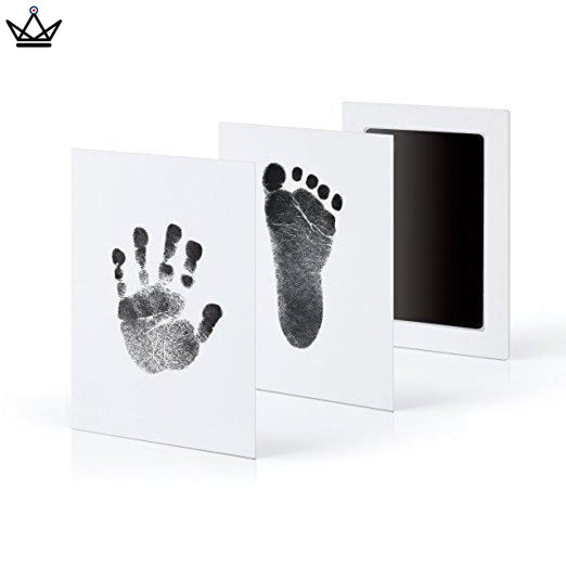 BABY PRINT - Kit d'impression d'empreintes de pieds et mains pour bébé noir