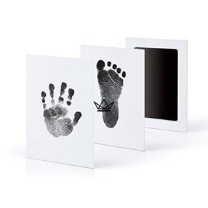 BABY PRINT - Kit d'impression d'empreintes de pieds et mains pour bébé noir