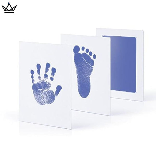BABY PRINT - Kit d'impression d'empreintes de pieds et mains pour bébé bleu